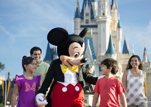 Happy family ready for their Disney vacation
